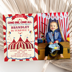  Circus Carnaval Verjaardagsfoto Kaart