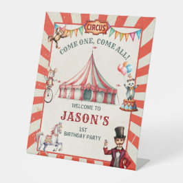 Circus Carnaval Verjaardagsteken Reclamebord Met Voetstuk