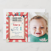 Circus carnaval verjaardagsuitnodiging Big Top Kaart (Voorkant)