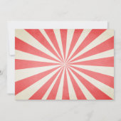 Circus carnaval verjaardagsuitnodiging Big Top Kaart (Achterkant)