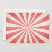 Circus carnaval verjaardagsuitnodiging Grote top C Kaart (Achterkant)