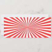 Circus carnaval verjaardagsuitnodiging ticket Jong Kaart (Achterkant)