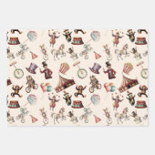 Circus Carnaval Wrapping Papier Platte Blad Set va Inpakpapier Vel (Voorkant 3)