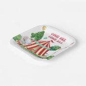Circus Carnival Animals en Big Top Personalized Papieren Bordje (Gebogen)