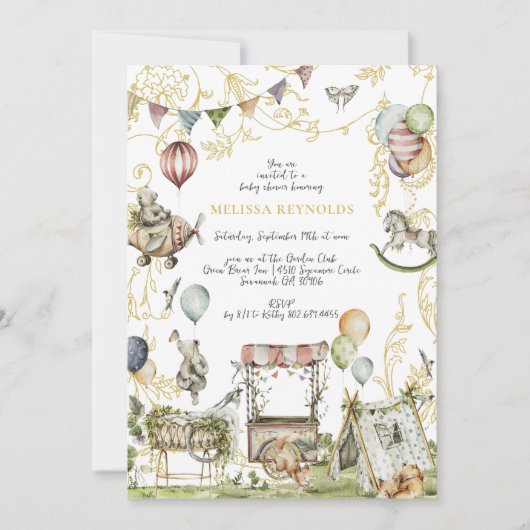 Circus Carnival | Baby shower bossen Kaart (Voorkant)