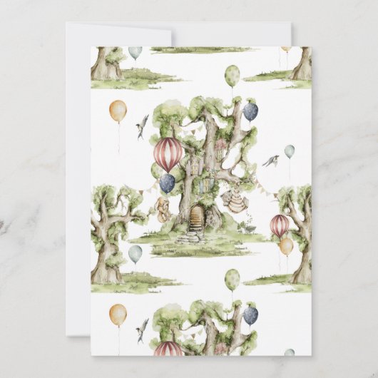 Circus Carnival | Baby shower bossen Kaart (Achterkant)