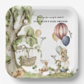 Circus Carnival | Baby shower bossen Papieren Bordje (Voorkant)