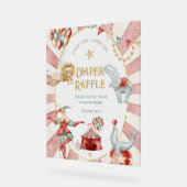 Circus Carnival Baby Shower Diaper Raffle Acryl Bord (Hoek)
