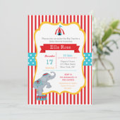 Circus Carnival Baby Shower Invitaties Kaart (Staand voorkant)