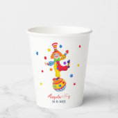 Circus Carnival baby shower Papieren Bekers (Achterkant)
