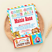 Circus Carnival Baby shower Party Invitation Kaart
