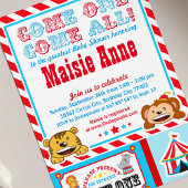 Circus Carnival Baby shower Party Invitation Kaart