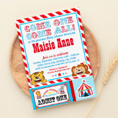 Circus Carnival Baby shower Party Invitation Kaart