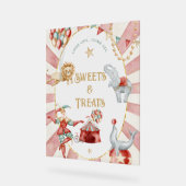 Circus Carnival Baby Shower Sweets and Treats  Acryl Bord (Hoek)