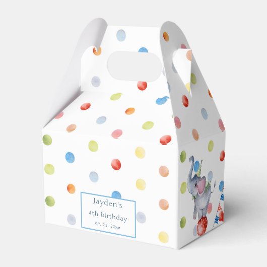 Circus Carnival Bedankdoosjes (Achterkant)