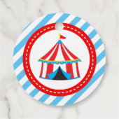 Circus Carnival Birthday Baby shower Bedankjes Labels (Achterkant)