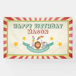 Circus Carnival Birthday Banner Partij