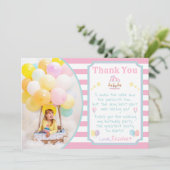 Circus Carnival Birthday Hartelijk dank, kaart met (Staand voorkant)