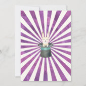 Circus Carnival Birthday Invitation Circus Party Kaart (Achterkant)