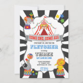 Circus Carnival Birthday Kaart (Voorkant)