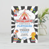 Circus Carnival Birthday Kaart (Staand voorkant)