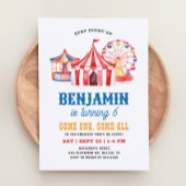 Circus Carnival Birthday Kaart