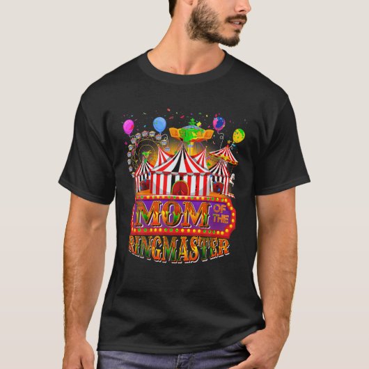 Circus Carnival Birthday Mam van de Ringmaster Bir T-shirt (Voorkant)