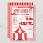 Circus Carnival Birthday Party Big Top Innodiging Kaart (Voorkant / Achterkant)