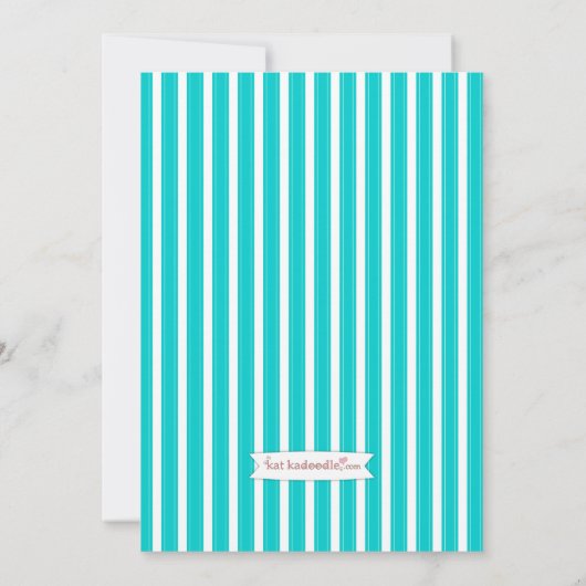 Circus Carnival Birthday Party Big Top Innodiging Kaart (Achterkant)