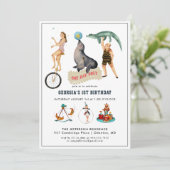 Circus Carnival Birthday Party Invitation (Staand voorkant)
