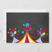 Circus Carnival Birthday Party Invitation Kaart (Achterkant)