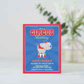 Circus Carnival Birthday Party Invitation Kaart (Staand voorkant)