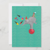 Circus Carnival Birthday Party Invitation Kaart (Achterkant)