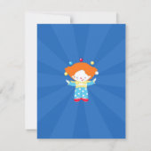 Circus Carnival Birthday Party Invitation Kaart (Achterkant)