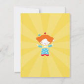 Circus Carnival Birthday Party Invitation Kaart (Achterkant)
