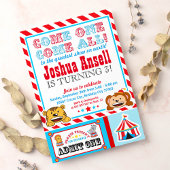 Circus Carnival Birthday Party Invitation Kaart