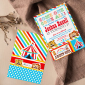 Circus Carnival Birthday Party Invitation Kaart