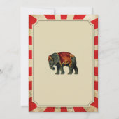 Circus Carnival Birthday Party Red Kaart (Achterkant)