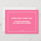 Circus Carnival Birthday Party Ticket Invitation Kaart (Achterkant)