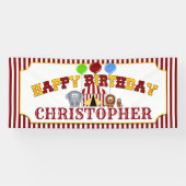 Circus Carnival Birthday Spandoek (Horizontaal)