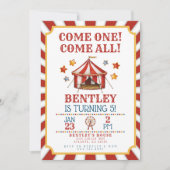 Circus Carnival Birthday Uitnodiging (Voorkant)