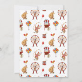 Circus Carnival Birthday Uitnodiging (Achterkant)