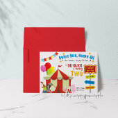 Circus Carnival Birthday Uitnodiging