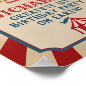  Circus Carnival Birthday Welkomstteken Poster (Hoek)