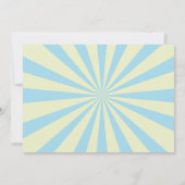 Circus Carnival Blue Boy Baby shower Kaart (Achterkant)