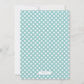 Circus Carnival Blue Green Baby shower Invitation Kaart (Achterkant)