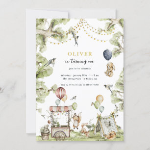 Circus Carnival   Bosbouwbosgebied Birthday Kaart