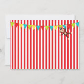 Circus Carnival Chalkboard Birthday Invitations Kaart (Achterkant)