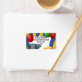 Circus Carnival Custom Birthday Etiket (Insitu)