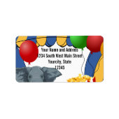 Circus Carnival Custom Birthday Etiket (Voorkant)